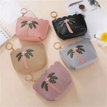 

Women Coconut Mini Coin Purse Card Zipper Wallet Holder Mini Bag Clutch