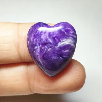 

Natural Purple Charoite Necklace Pendant Heart Shape Gemstone 21x18x8mm Women Man Anniversary Ghost Garden Jewelry Lucky Gift