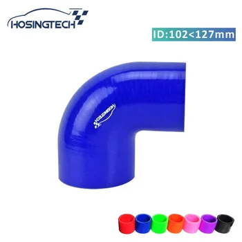 

HOSINGTECH- high quality 5" to 4" 127mm to 102mm blue 90 degree reducer turbo hose