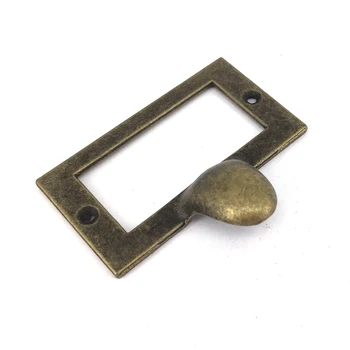 

4PCS 58mmx 48mm Classical Name Card Handle File Cabinet Label Holder Drawer Label Pull File Cabinet Frame Handle