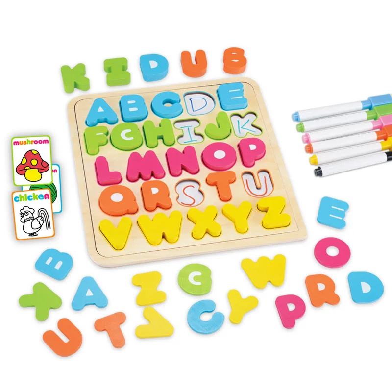 

Simingyou Learning Education Letter And Number Wooden Puzzle Drawing Board Toys For Children B40-64 Drop Shipping