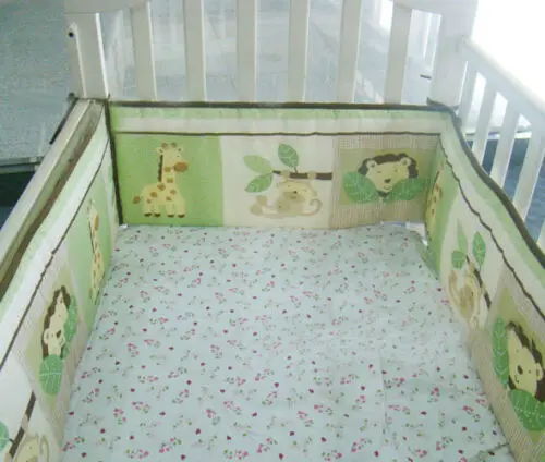 7 шт., детская кроватка для маленьких мальчиков в стиле «животные», пододеяльник, бампер, 5 шт., комплект для маленьких девочек, детские