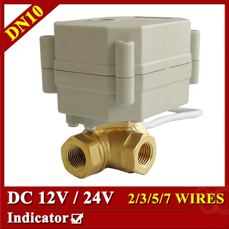 

Tsai Fan BSP/NPT 3/8'' electric 3 way horizontal valve T/L Port DN10 actuator operated valve TF10-BH3-C metal gear IP67 CE