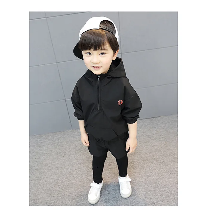 Костюм для мальчиков Новая Осенняя детская спортивная одежда в Корейском стиле для мальчиков Детский красивый комплект одежды из 2 предметов с надписью «M» для детей 1-6 лет