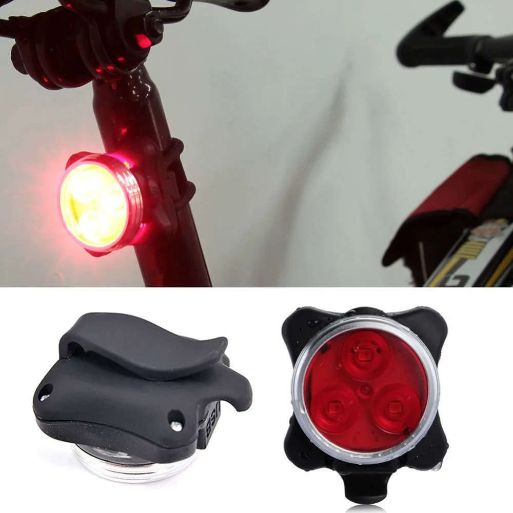 

Cycling Bicycle Bike 3 LED Head Front With USB Rechargeable Tail Clip Light Lamp