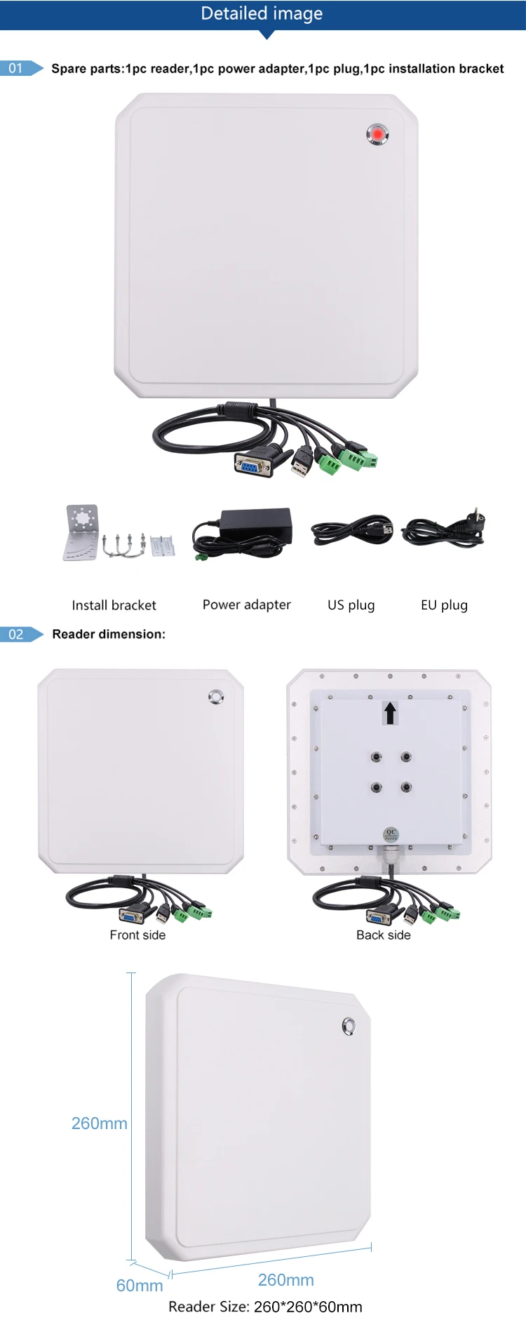 CHAFON 10 м uhf rfid считыватель длинный диапазон RS232 WG26 USB Встроенный 9dbi круговая антенна поддержка обновления прошивки для парковки автомобиля