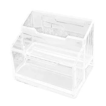 

Lovely Transparent Plastic Bussiness Card 2-Tier Stand Holder