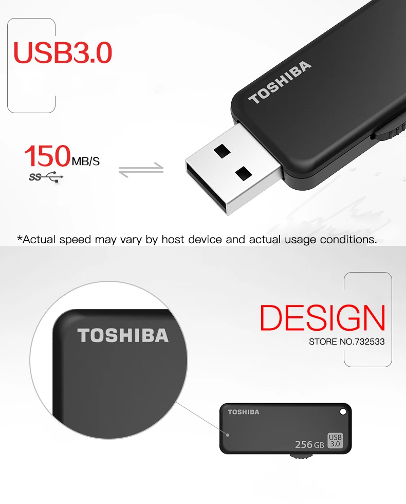 TOSHIBA U365 USB3.0 256G USB флеш-накопитель 64 ГБ реальная емкость 32 Гб USB накопители качественная карта памяти, Флеш накопитель 128 ГБ Usb диск