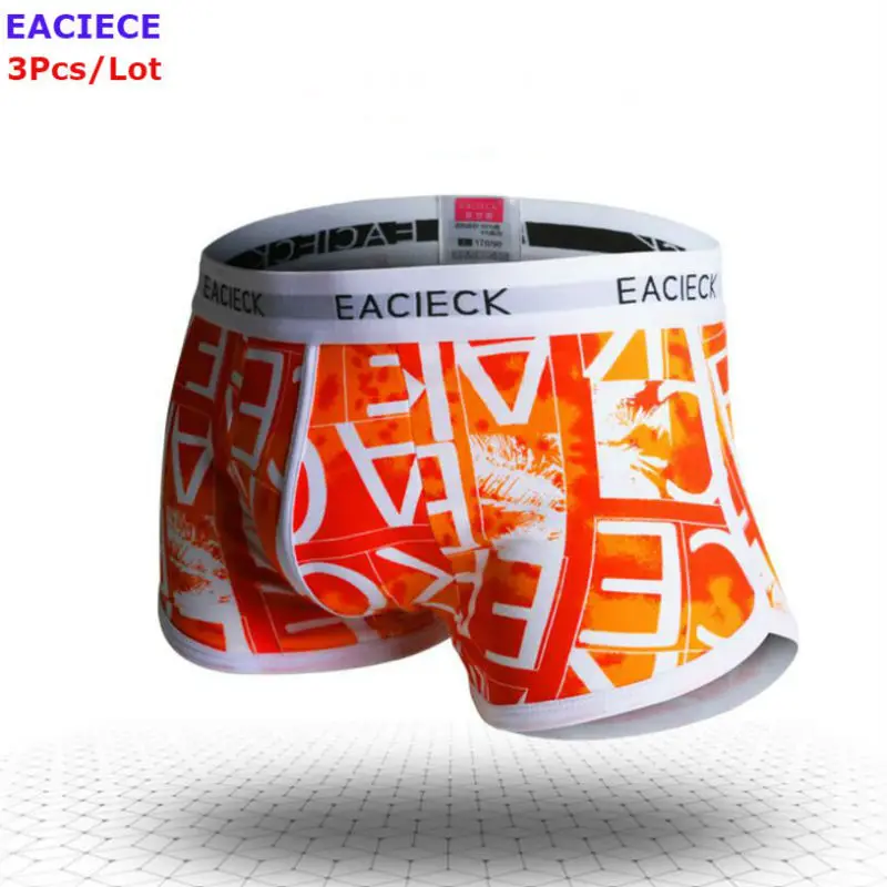 

EACIECK Underwear men boxershorts men gay Cotton Brand mens underwear boxers underpants 3Piece/Lot M~ XXXL