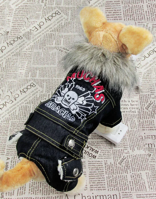 Retail New Coming Cowboy Pet Dogs winter Coat Free Shipping By china