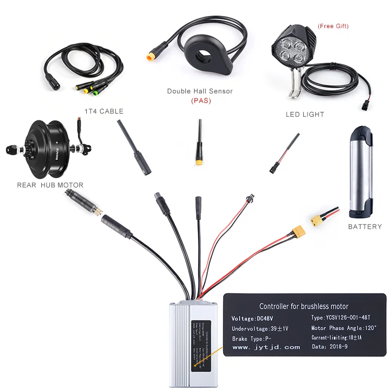 Flash Deal BLUENERGY Bafang Front Hub Motor Conversion Kit In Electric Bicycle Motor 48V 500W Ebike Wheel Drive Engine With LCD Display 5