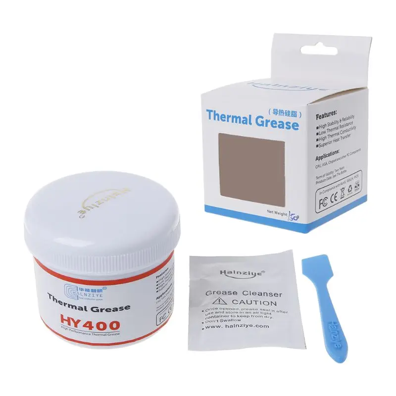 150g شحم حراري HY400 مجمع لصق الحرارة بالوعة موصل سيليكون غرفة تبريد الجص ل CPU VGA شرائح LED بارد 150g شحم حراري HY400 مجمع لصق الحرارة بالوعة موصل سيليكون غرفة تبريد الجص ل CPU VGA شرائح LED بارد