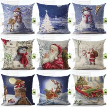 18 Merry font b Christmas b font Series Cushion Cover Santa Claus font b Christmas b