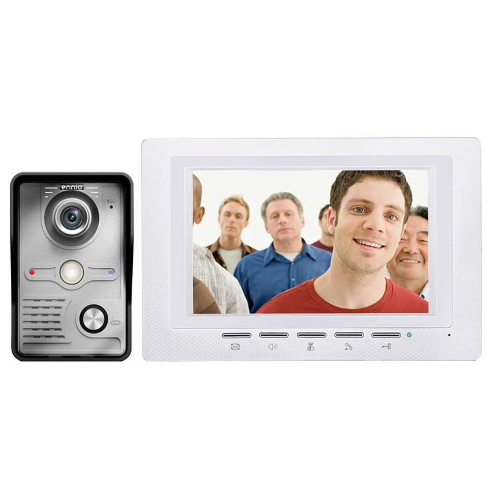 

7" Wired Door Phone Doorbell Intercom Kit 1-camera 1-monitor Night Vision House Gate Intercom Video Porteiro Apartamento