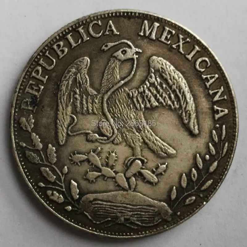 

Hot Antique Imitation Copper Coin Lucky Silver Coins Dragon Mexico Eagle Eat Snake Home Art Decoration