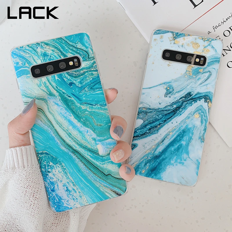 

LACK Star river Marble Phone Case For Samsung Galaxy S10 S10Plus S10e S8 S9 Plus For Samsung A40 A50 A70 INS Style soft TPU case
