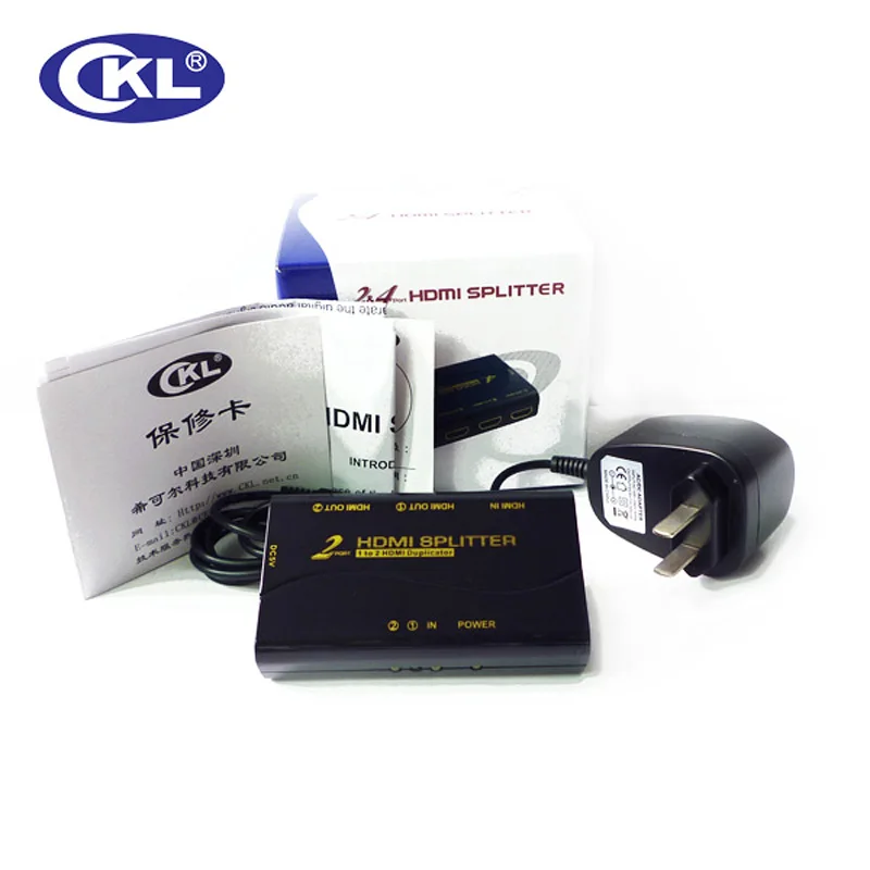 CKL HD-92M 1*2 2 порта мини-разветвитель HDMI Поддержка 1,4 в 3D 1080 P для ПК монитора