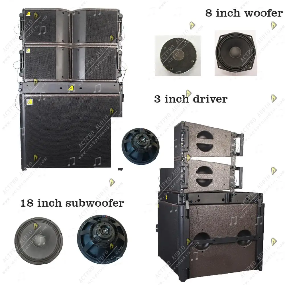 KARA двойной 8 дюймов 200 Вт линейный массив активный модульный линейный массив система аудио динамик