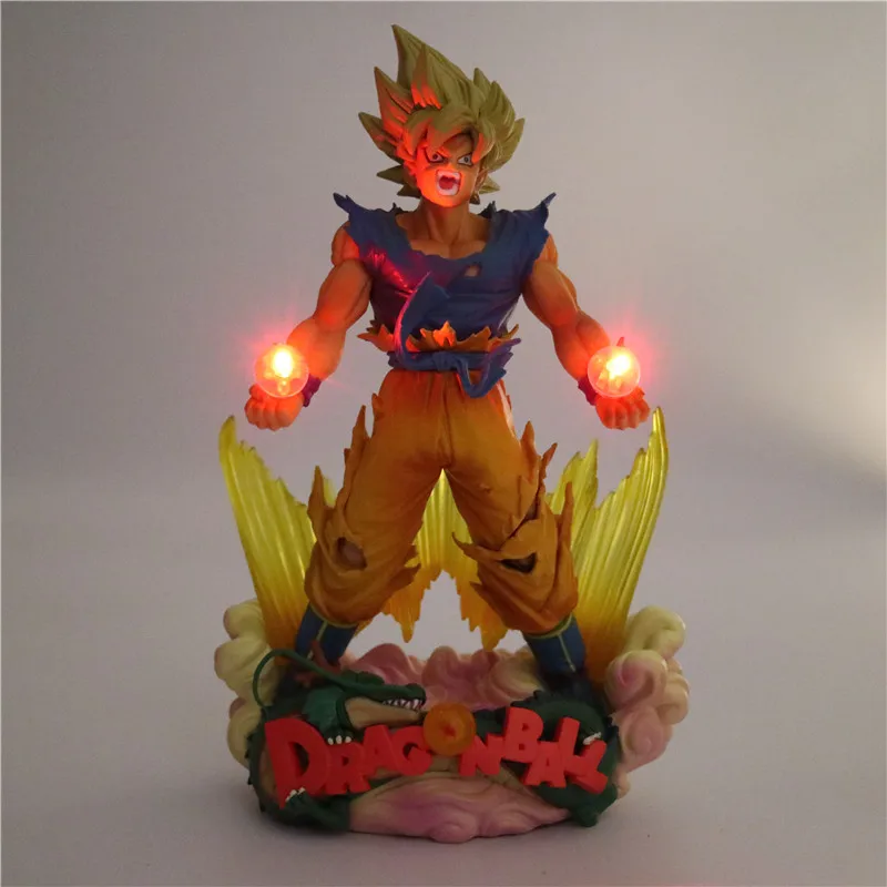 Dragon Ball Z Super Saiyan мощное светодиодное освещение DIY аниме ночник DBZ Коллекционная