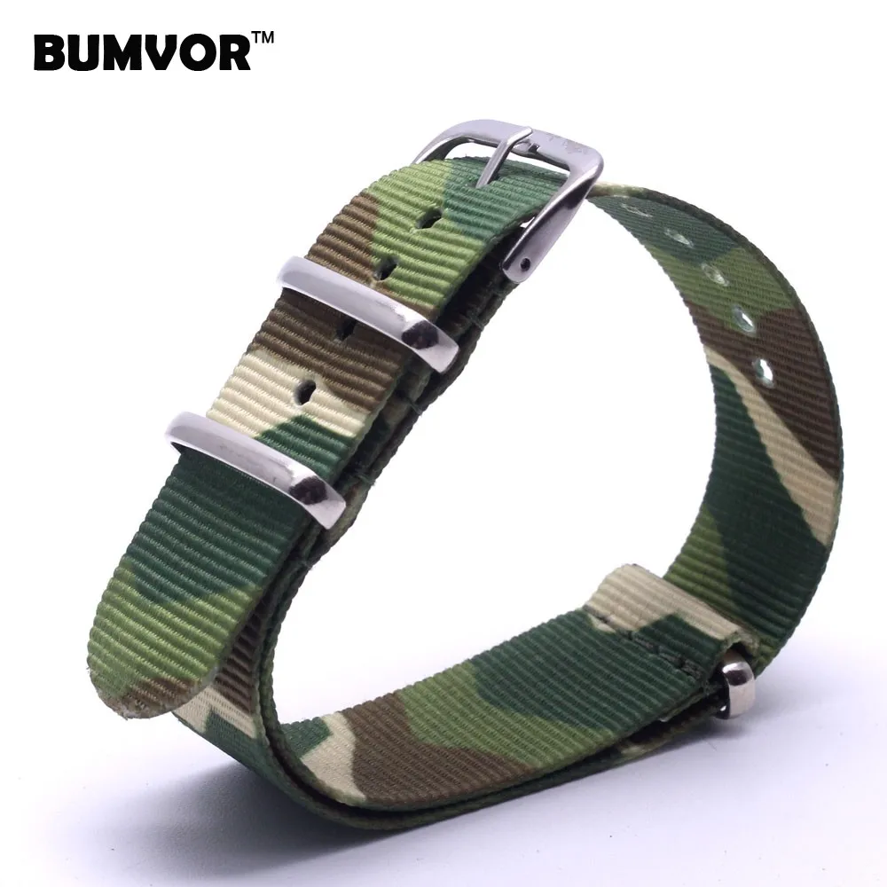 

New 2018 Watch Classic 18 mm bracelet Camouflage Army Military nato fabric Woven Nylon watchbands Strap Band Buckle belt 18mm