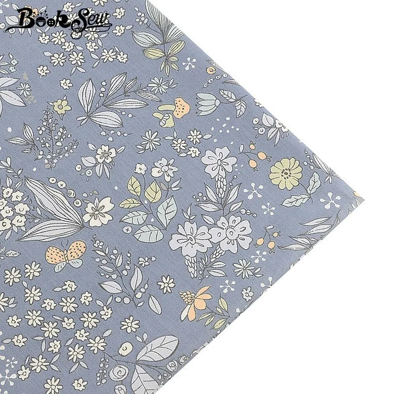 Книжное шитье цветочный дизайн синий хлопчатобумажная ткань детские простыни DIY лоскутное шитье платье Подушка домашний текстиль шитье Coth CM