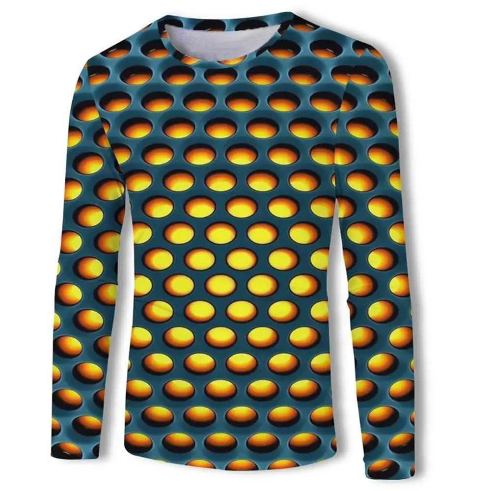 Хлопковая Повседневная мужская футболка с 3D принтом, модная Осенняя мужская футболка с длинными рукавами, классная мужская футболка с длинными рукавами, брендовые футболки для мужчин, hombre - Цвет: Photo Color