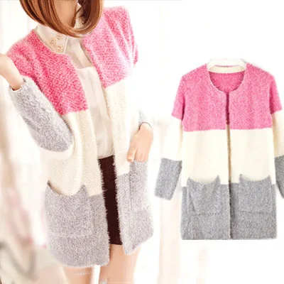 Long Sleeve Mohair Casual Cardigan New Winter Spring autumn Cardigans 2015 Women Fashion Tricotado Sweater Women