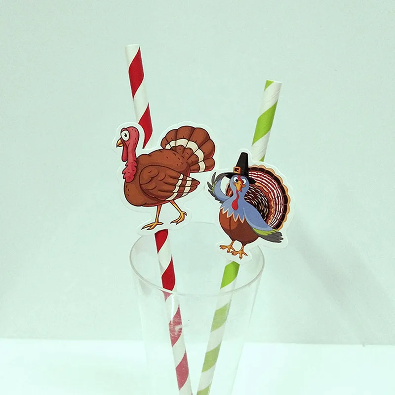 props straw wholesale 10 pieces/lot turkey pattern New style party