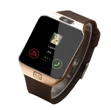 Получить скидку Bluetooth Умные часы DZ09 SmartWatch для Android Apple телефон часы Поддержка Facebook WhatsApp SD SIM с Камера