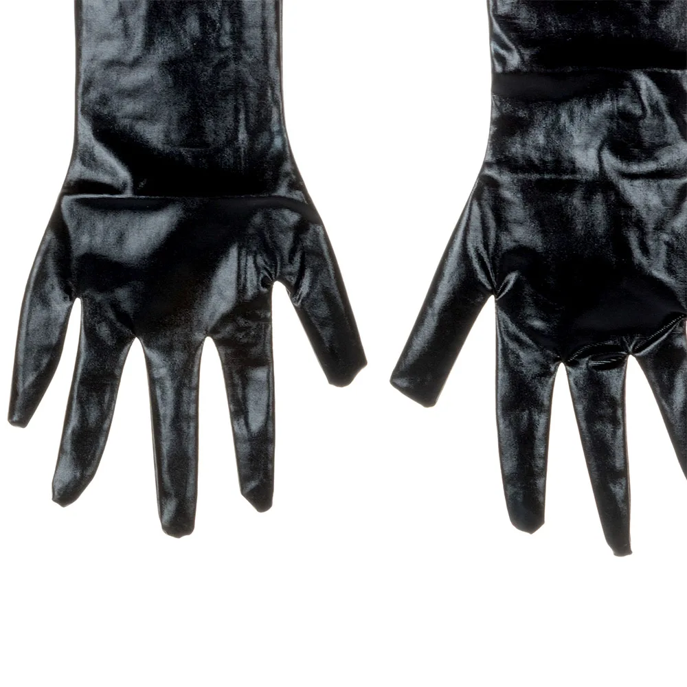 Взрослый женский черный сексуальный хип-поп искусственная кожа косплей аксессуар Новинка Длинный Локоть синтетические кожаные перчатки