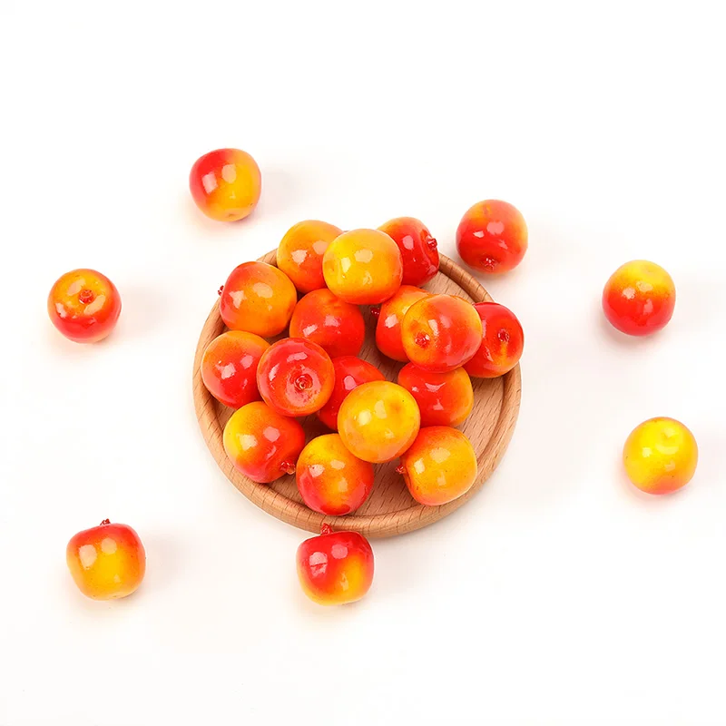 

100Pcs Party Kitchen Plastic Fake Wedding Decor Artificial Fruit Apple Artificial Mini Simulation Small Foam Pomegranate Lemon