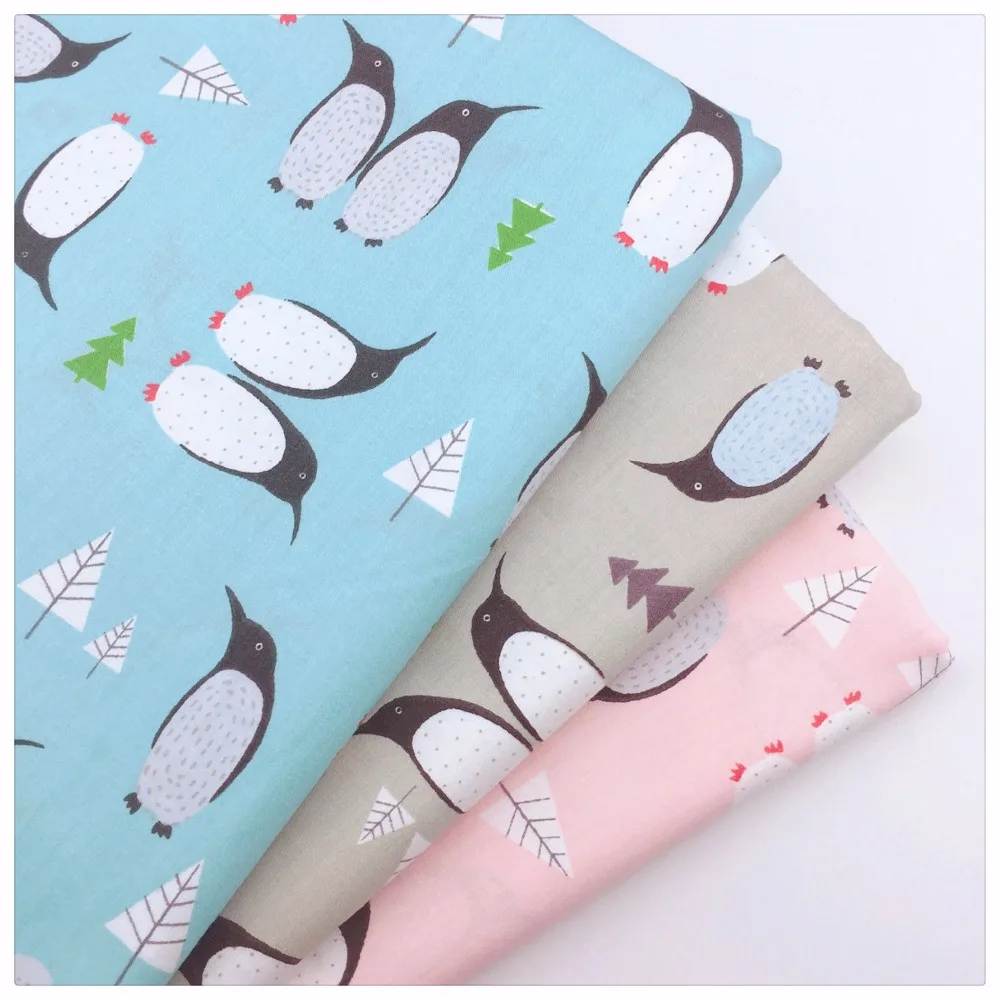 

Penguin Twill Cotton Fabric Diy Tilda quilting Baby Cloth Kids bedding patchwork tissue home Textile Sewing Cartoon fabric