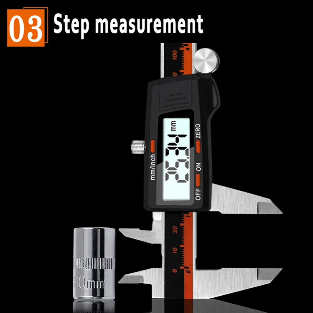 0-150 мм из нержавеющей стали цифровой дисплей суппорт дроби/мм/дюймовая высокая точность штангенциркуль, измерительные инструменты