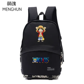 

New designed One piece logo ACE/MONKEY D LUFFY/LAW/NEWGATE anime heroes printing backpacks one piece backpack for students NB054