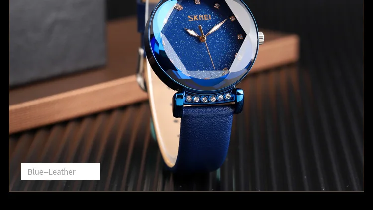 SKMEI 9188 Модные женские кварцевые часы Роскошные Звездный циферблат женские часы дамское платье наручные часы водонепроницаемый браслет Топ бренд