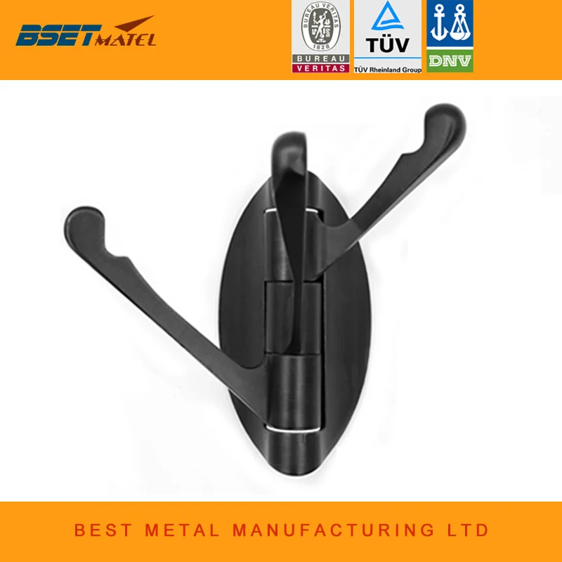 

Black Heavy Duty Wall Mounted Towel Coat Rotation 3 Hooks Foldable Bath Towel Coat Hat cap Hanger Bathroom Accessories