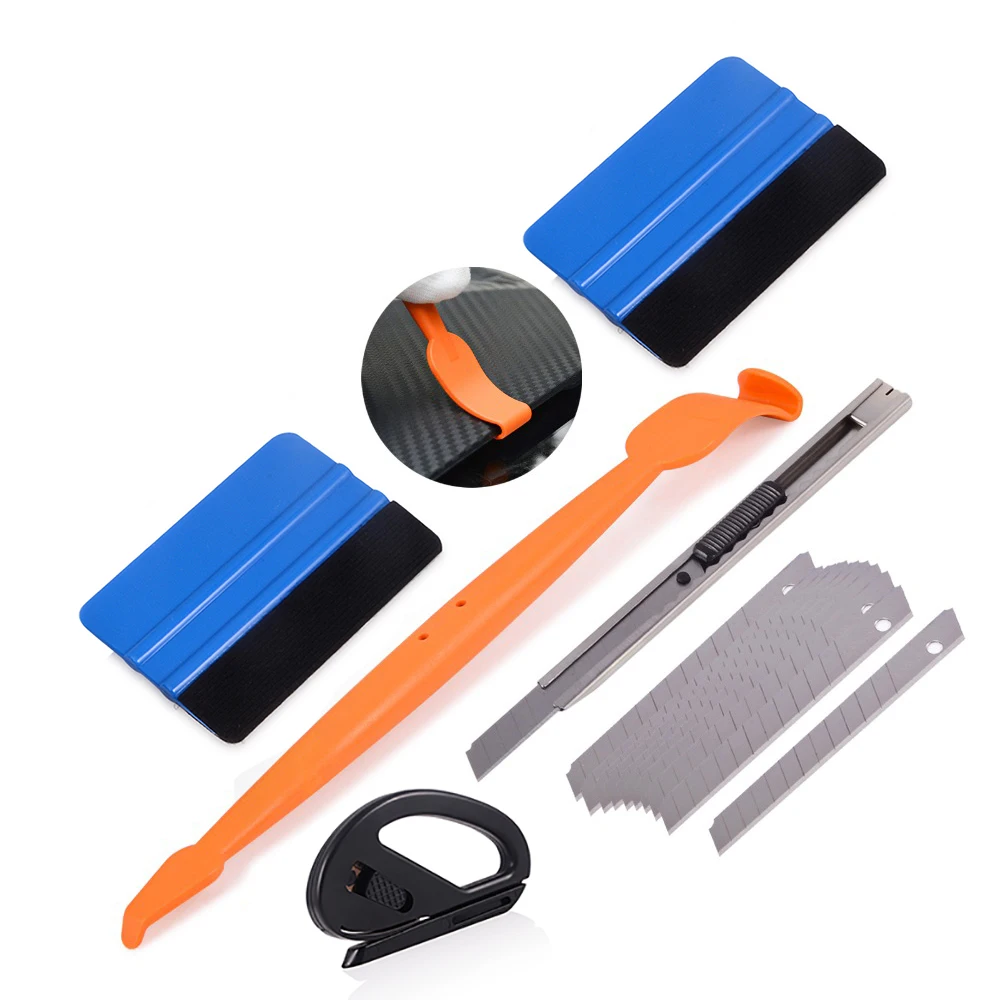 EHDIS 6pcs Vehicle Sticker Auto Accessories Tints Tools Kit Vinyl Film Carbon Fiber Squeegee Scraper Car Wrapping Cutter Knife EHDIS 6pcs Vehicle Sticker Auto Accessories Tints Tools Kit Vinyl Film Carbon Fiber Squeegee Scraper Car Wrapping Cutter Knife