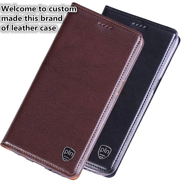 NC14 genuine leather flip cover case for LG Stylo 4 phone