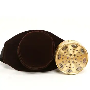 

Smokeless Pure Copper Acupuncture Moxa Box Warm Moxibustion with cotton velvet bag for body joint elbow hand neck leg foot back