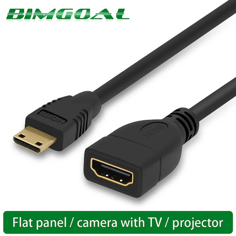 

BIMGOAL 15CM Mini HDMI cable Male to HDMI Female Adapter Cable Convertor 1080P