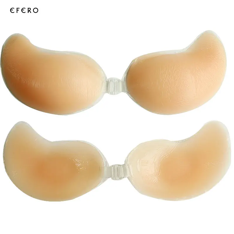 

1PCS Sexy Women Invisible Bras Strapless Bra Push Up Silicone Bust Front Closure Backless Self-Adhesive Breasts Gel Cup A,B,C,D