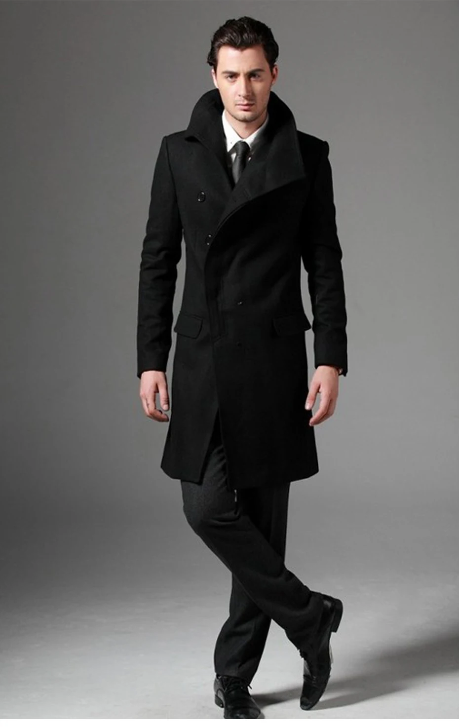 Мужское Большие размеры мужское шерстяное пальто длинное пальто шерстяное пальто erkek Монт cappotto abrigo hombre peacoat Holyrising