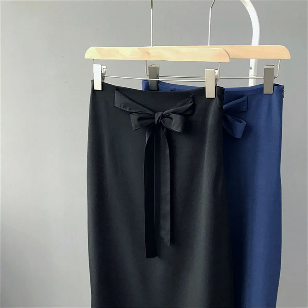HIGH QUALITY Belt&Zipper Chiffon Skirt 2018 Summer Vacation&Office&Casual Solid Skirt For Women Vintage Bandage Skirts Female (11)