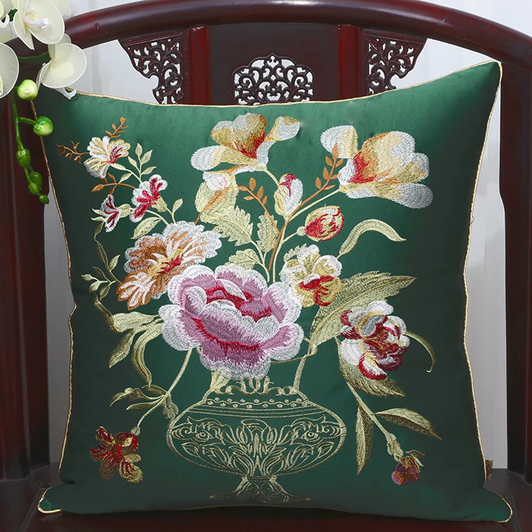 New Fine Embroidered Cushion High End Sofa Seat Chair Lumbar Back