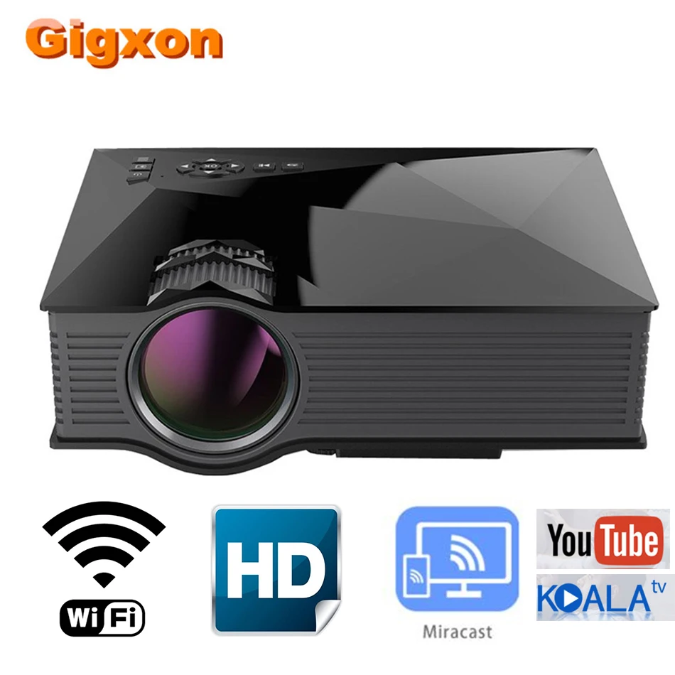 

Gigxon UC68 Home Theater Projector 800*480P DLNA Miracast Airplay LCD Projector Portable Max 1080P Support 2000 lumens HDMI USB