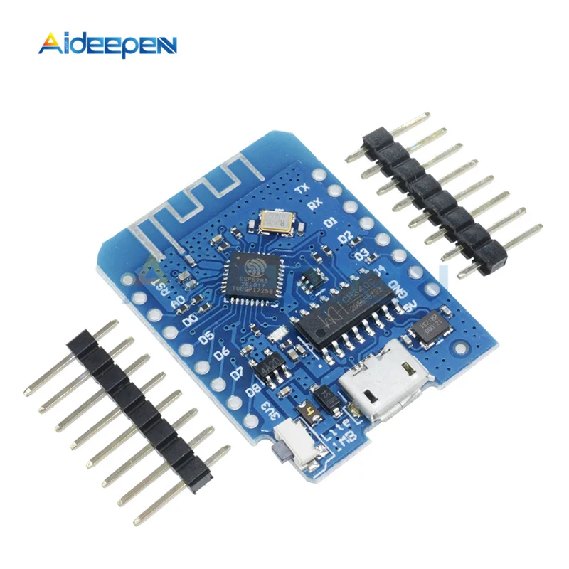 Макетная плата WEMOS D1 mini V1.0.0 WIFI ESP8285 USB CH340 CH340G модуль IOT ESP8266 Esp 8266ex 3 В для Arduino MICRO 1