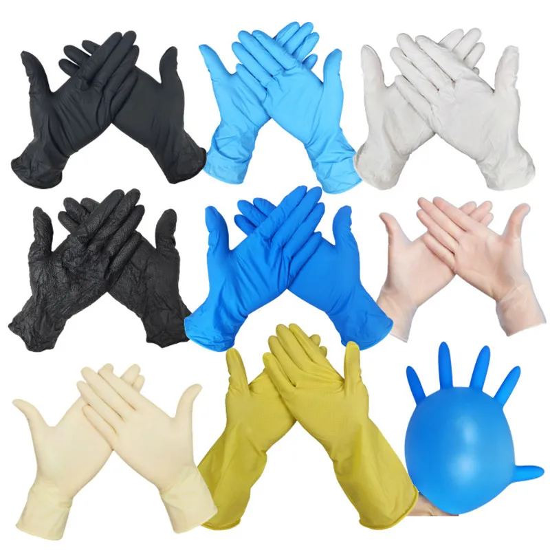 

Wholesale 100 PCS Disposable Nitrile Gloves Protective Gloves for Medical Mechanic Repairman Work Glove Women Men