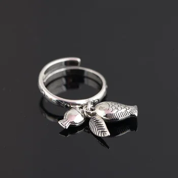 

Wholesale S925 Pure Silver Fish Mouth Ring Female M2018y Delicate Hand Act The Role Of Style Restoring Ancient Ways