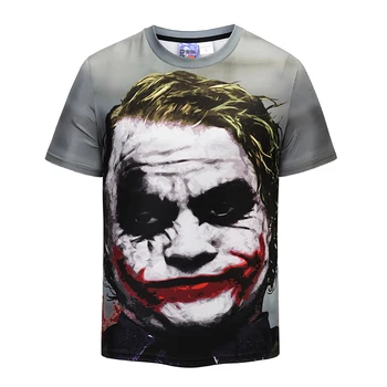 

Summer new large size short sleeve spoof zombie clown 3D printing T-shirt men's Cosplay Unisex Costume
