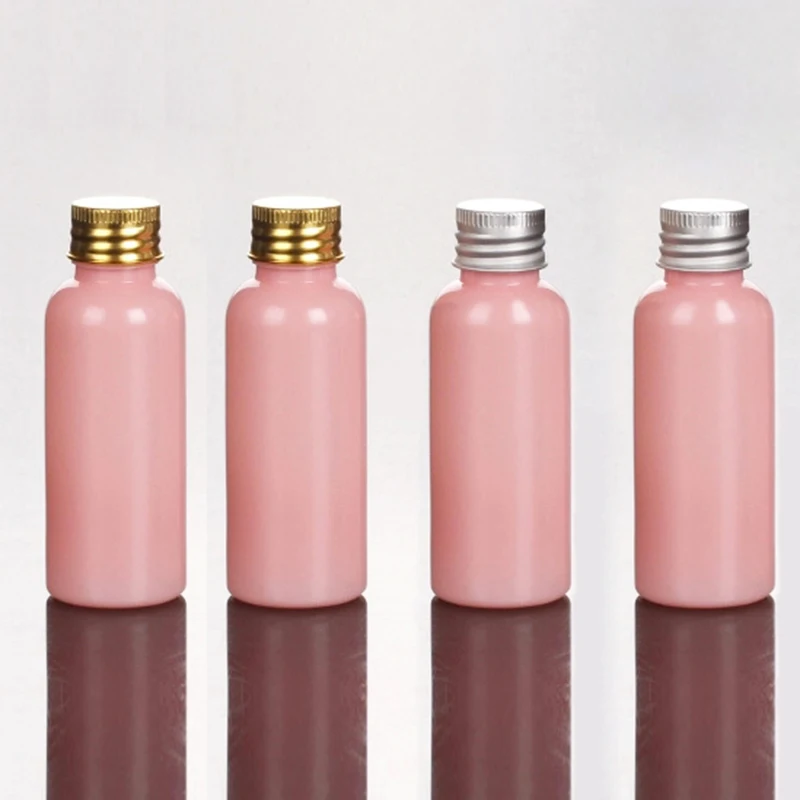 Breeze 50ml Pink Lotion Bottle with Plastic Aluminum Cap,Cosmetic